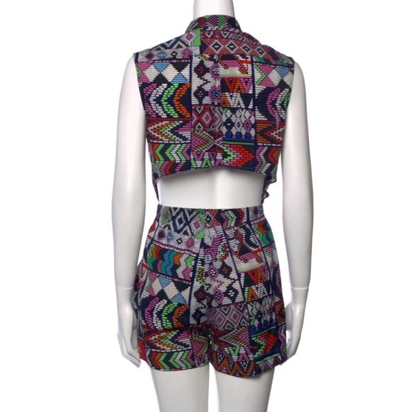 Mara Hoffman Pants - MARA HOFFMAN OPEN BACK SHORT ROMPER SMALL